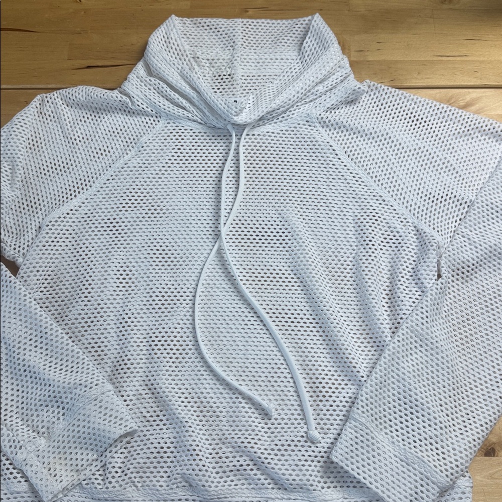 Koral Pump Open Mesh Pullover White Size Small Yoga Pilates Activewear USA - Picture 2 of 12